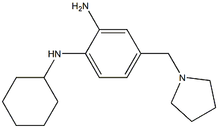 N1-cyclohexyl-4-((pyrrolidin-1-yl)methyl)benzene-1,2-diamine,,结构式