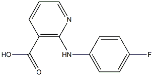 2-(4-Fluoroanilino)nicotinic acid Struktur