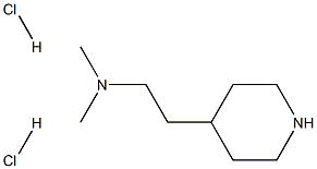 N,N-Dimethyl-2-(4-piperidinyl)-1-ethanaminedihydrochloride Struktur