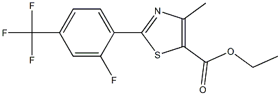 Ethyl 2-[2-fluoro-4-(trifluoromethyl)phenyl]-4-methyl-1,3-thiazole-5-carboxylate