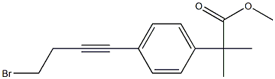 4-(4-Bromo-1-butyn-1-yl)-a,a-dimethyl-benzeneacetic Acid Methyl Ester Structure