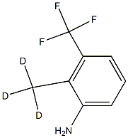3-Trifluoromethyl-2-(methyl-d3)aniline 化学構造式