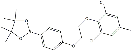2-(4-(2-(2,6-dichloro-4-methylphenoxy)ethoxy)phenyl)-4,4,5,5-tetramethyl-1,3,2-dioxaborolane 结构式