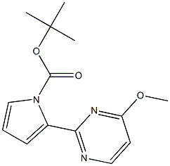 tert-butyl 2-(4-methoxypyrimidin-2-yl)-1H-pyrrole-1-carboxylate,,结构式