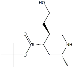 (2R,4S,5R)-tert-butyl 5-(2-hydroxyethyl)-2-methylpiperidine-4-carboxylate,,结构式