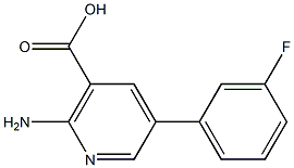 2-Amino-5-(3-fluorophenyl)nicotinic acid,,结构式