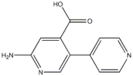 2-Amino-5-(pyridin-4-yl)isonicotinic acid,,结构式