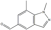 1,7-dimethyl-1H-indazole-5-carbaldehyde 结构式