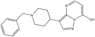 3-(1-Benzylpiperidin-4-yl)pyrazolo[1,5-a]pyrimidin-7-ol 化学構造式