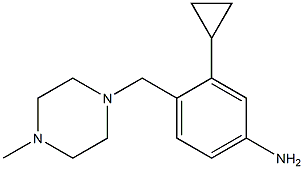 1-[(4-Amino-2-cyclopropylphenyl)methyl]-4-methylpiperazine Struktur