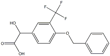2-(4-(benzyloxy)-3-(trifluoromethyl)phenyl)-2-hydroxyacetic acid 化学構造式
