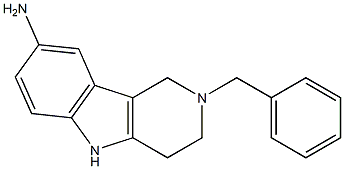 2-benzyl-2,3,4,5-tetrahydro-1H-pyrido[4,3-b]indol-8-amine 化学構造式