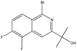 2-(1-bromo-5,6-difluoroisoquinolin-3-yl)propan-2-ol Struktur