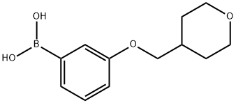 3-(Tetrahydro-2H-pyran-4-yl)methoxyphenylboronic acid 结构式