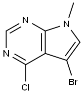 5-bromo-4-chloro-7-methyl-7H-pyrrolo[2,3-d]pyrimidine Struktur
