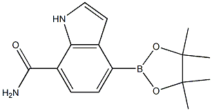 4-(4,4,5,5-tetramethyl-1,3,2-dioxaborolan-2-yl)-1H-indole-7-carboxamide|