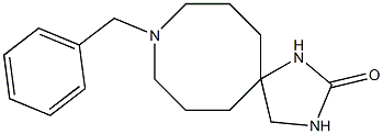 9-benzyl-1,3,9-triazaspiro[4.7]dodecan-2-one Struktur