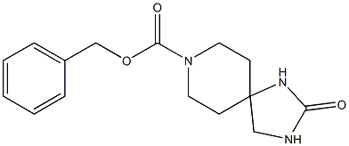 benzyl 2-oxo-1,3,8-triazaspiro[4.5]decane-8-carboxylate 化学構造式