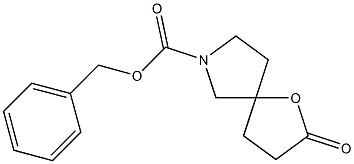 benzyl 2-oxo-1-oxa-7-azaspiro[4.4]nonane-7-carboxylate 化学構造式