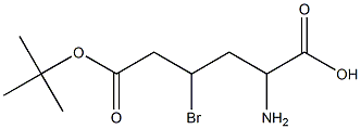 BOC-L-2-氨基-4-溴戊酸,,结构式