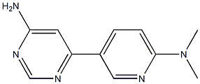 6-(6-(dimethylamino)pyridin-3-yl)pyrimidin-4-amine 化学構造式