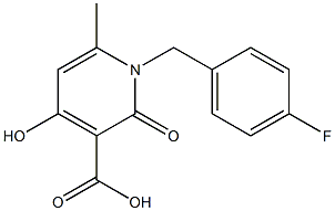 1-(4-fluorobenzyl)-4-hydroxy-6-methyl-2-oxo-1,2-dihydropyridine-3-carboxylic acid,,结构式