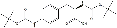 Boc-(4-T-BUTOXYCARBONYLAMINO)-D-PHENYLALANINE Struktur