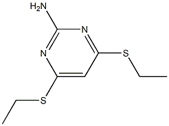 4,6-bis-ethylsulfanyl-pyrimidin-2-ylamine Struktur