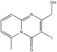 2-(hydroxymethyl)-3-iodo-6-methyl-4H-pyrido[1,2-a]pyrimidin-4-one,,结构式
