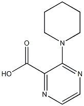 3-piperidin-1-ylpyrazine-2-carboxylic acid Struktur
