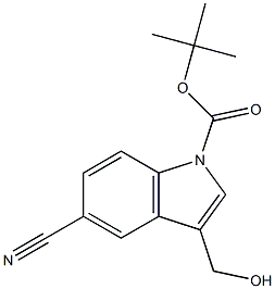 tert-butyl 5-cyano-3-(hydroxymethyl)-1H-indole-1-carboxylate Structure