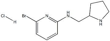 (6-Bromo-pyridin-2-yl)-pyrrolidin-2-ylmethyl-amine hydrochloride Struktur