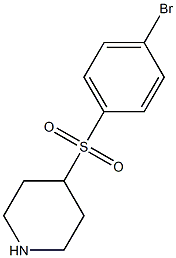 4-(4-Bromo-benzenesulfonyl)-piperidine,,结构式