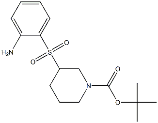 3-(2-Amino-benzenesulfonyl)-piperidine-1-carboxylic acid tert-butyl ester,,结构式