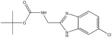 tert-butyl ((6-chloro-1H-benzo[d]imidazol-2-yl)methyl)carbamate Structure