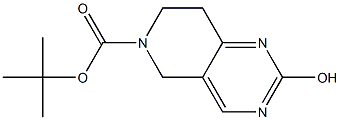 2-Hydroxy-7,8-dihydro-5H-pyrido[4,3-d]pyrimidine-6-carboxylic acid tert-butyl ester Struktur
