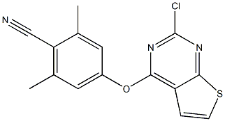 4-(2-chlorothieno[2,3-d]pyrimidin-4-yloxy)-2,6-dimethylbenzonitrile Struktur