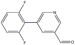 5-(2,6-difluorophenyl)pyridine-3-carbaldehyde Struktur