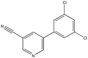 5-(3,5-dichlorophenyl)pyridine-3-carbonitrile Struktur