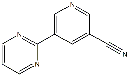 5-(pyrimidin-2-yl)pyridine-3-carbonitrile,,结构式