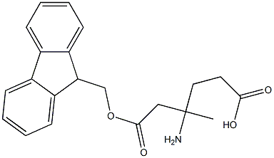 Fmoc-4-amino-4-methyl-pentanoic acid 化学構造式