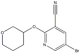 5-bromo-2-(tetrahydro-2H-pyran-3-yloxy)pyridine-3-carbonitrile|