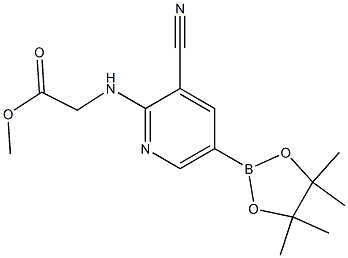 methyl 2-(3-cyano-5-(4,4,5,5-tetramethyl-1,3,2-dioxaborolan-2-yl)pyridin-2-ylamino)acetate Structure