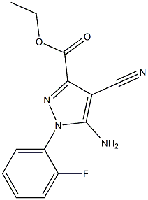 5-AMino-4-cyano-1-(2-fluoro-phenyl)-1H-pyrazole-3-carboxylic acid ethyl ester 结构式