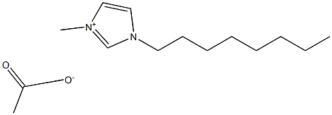 1-octyl-3-methylimidazolium acetate 化学構造式