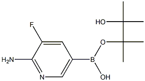 2-AMino-3-fluoropyridine-5-boronic acid pinacolester,,结构式