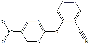 2-(5-nitropyriMidin-2-yloxy)benzonitrile,,结构式