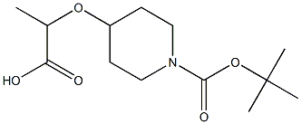 2-{[1-(tert-Butoxycarbonyl)-4-piperidinyl]-oxy}propanoic acid Structure