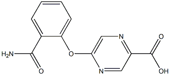 5-[2-(Aminocarbonyl)phenoxy]pyrazine-2-carboxylic acid 结构式