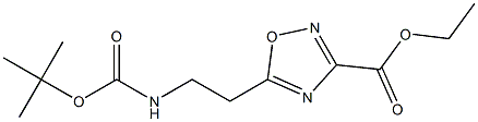 Ethyl 5-(2-tert-butyloxycarbonylaminoethyl)-[1,2,4 ]oxadiazole-3-carboxylate,,结构式